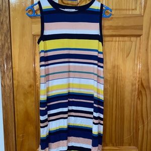 Loft Striped Tank Top Dress Women's XXS